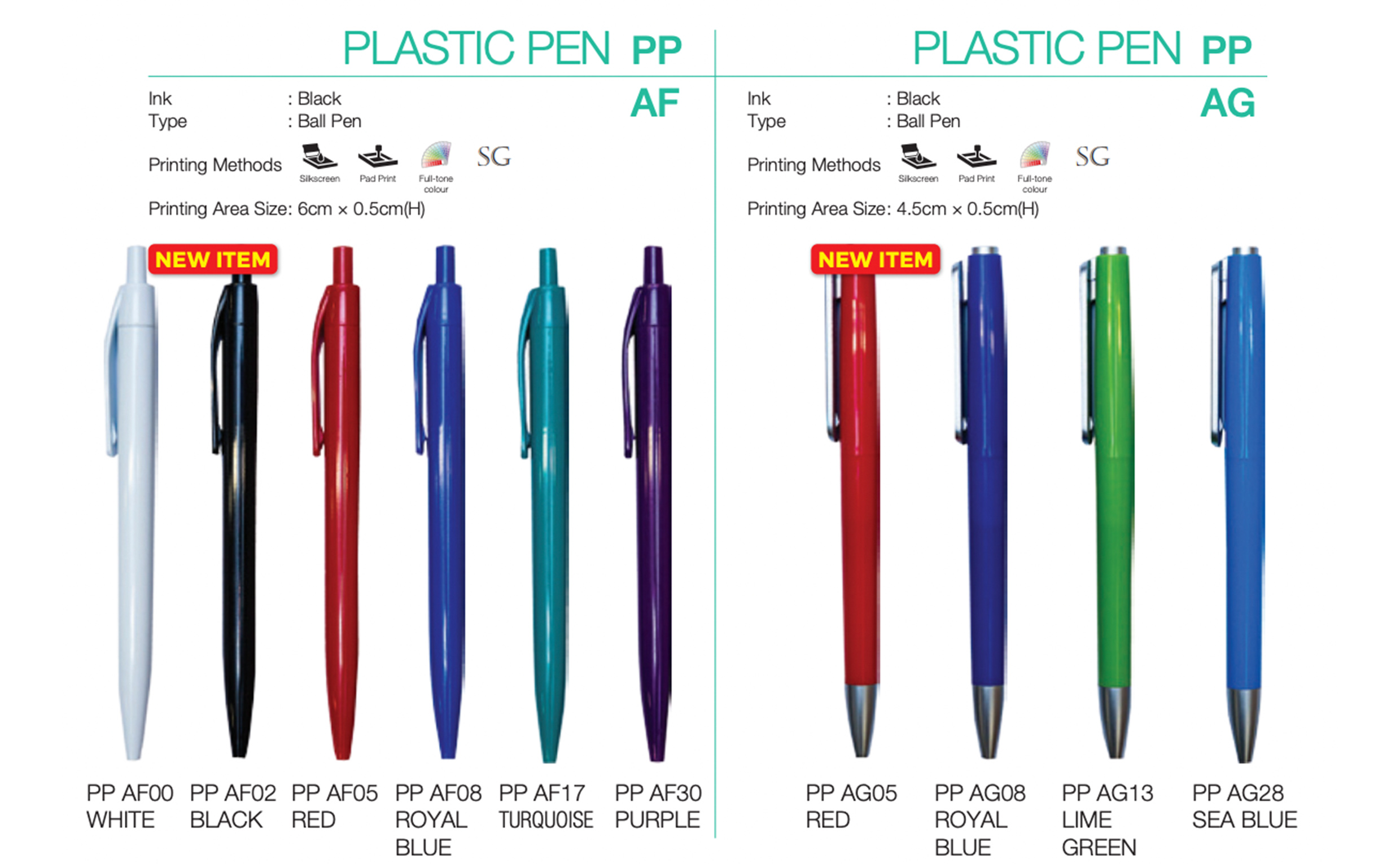 Plastic Pen Printing