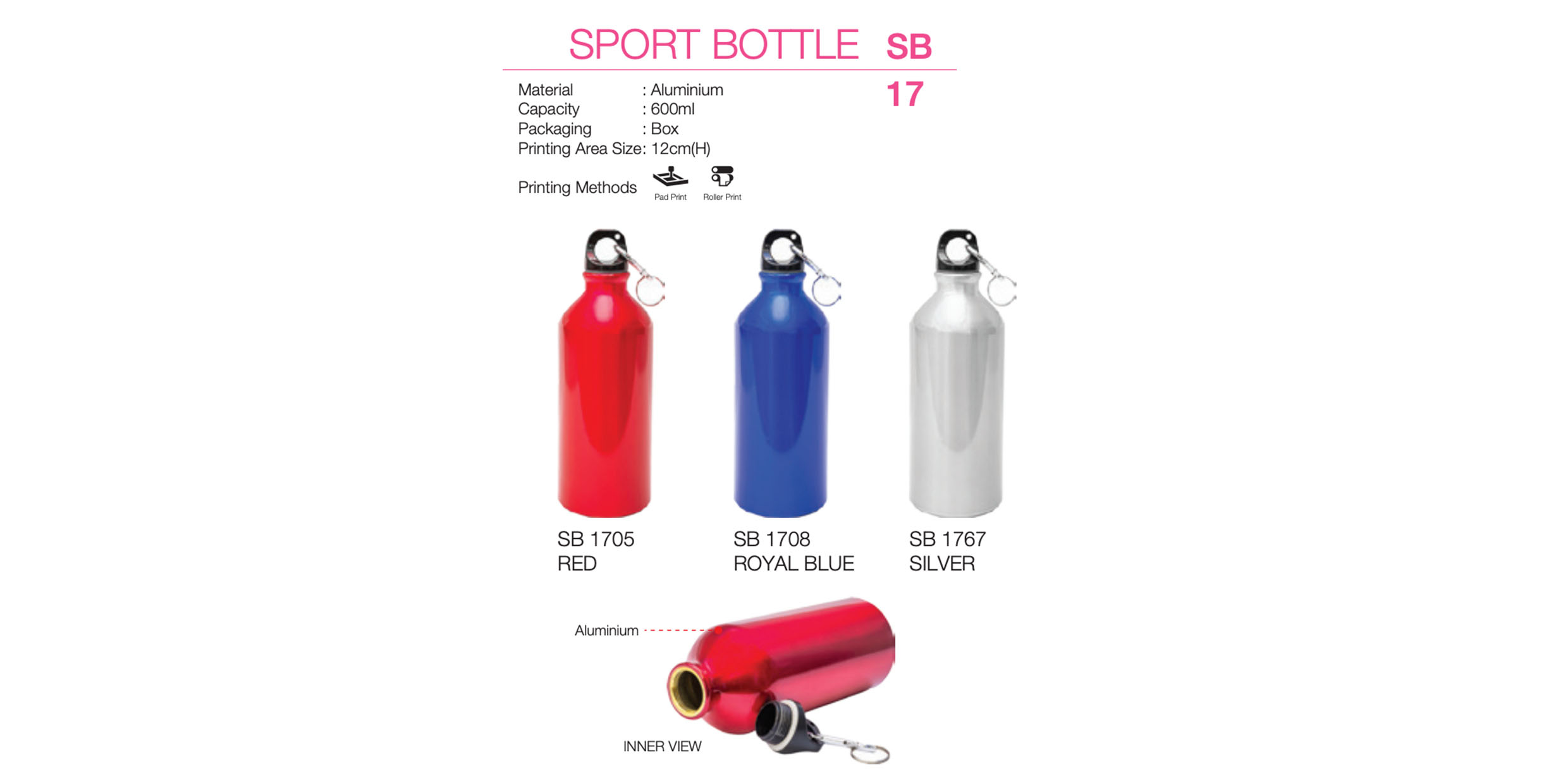 Custom Aluminium Sports Bottle