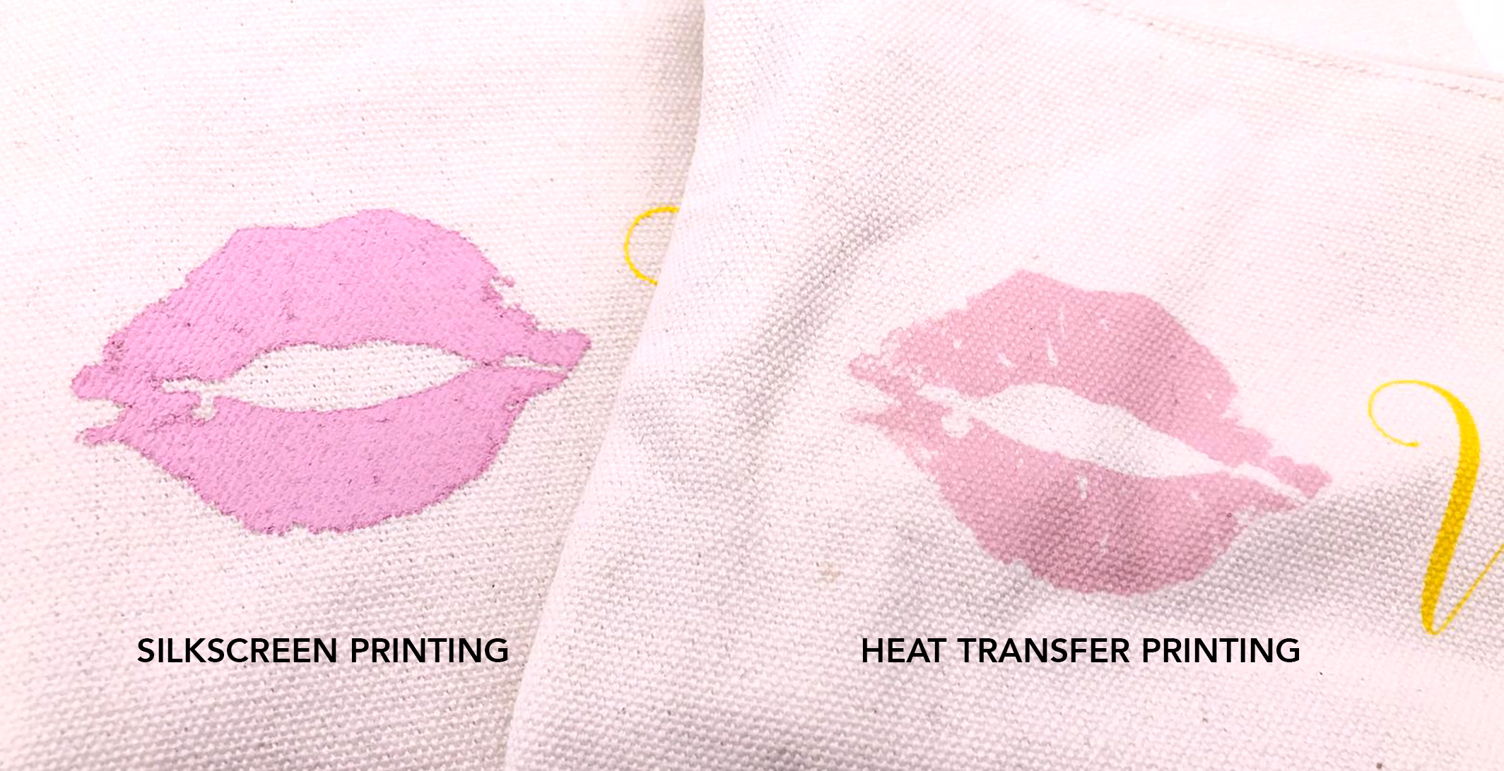 Lips silkscreen heat transfer comparison