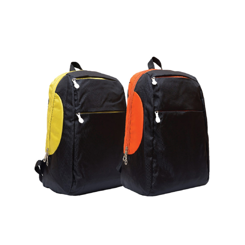 Backpack (BP61) available in 2 different colours and suitable for one colour, multiple colours and full-colour printing. Comes with 3 compartments and an inner laptop lining pocket for your documents, with many zipper compartment for your essentials. Customisable for single colour and full colour printing of your corporate branding with a MOQ of 30pc!

 	Material: Nylon
 	Dimension: 31(L) x 18.5(W) x 43.5(H) cm

Minimum order quantity of 30pc required for this Backpack (BP61), wholesale price applies!
Contact us for exclusive wholesale rate for bulk order!

 