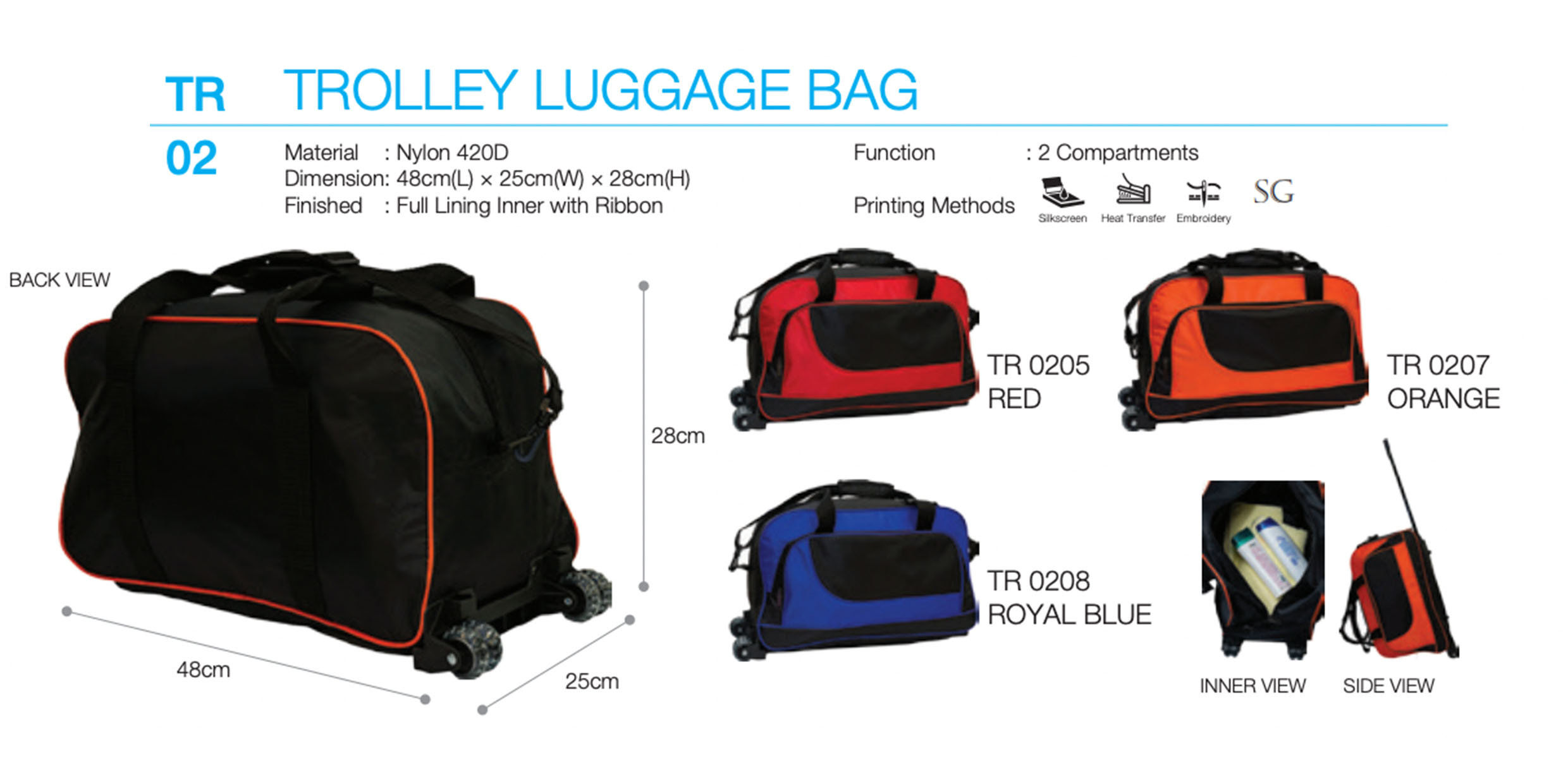Trolley Luggage Bag Printing