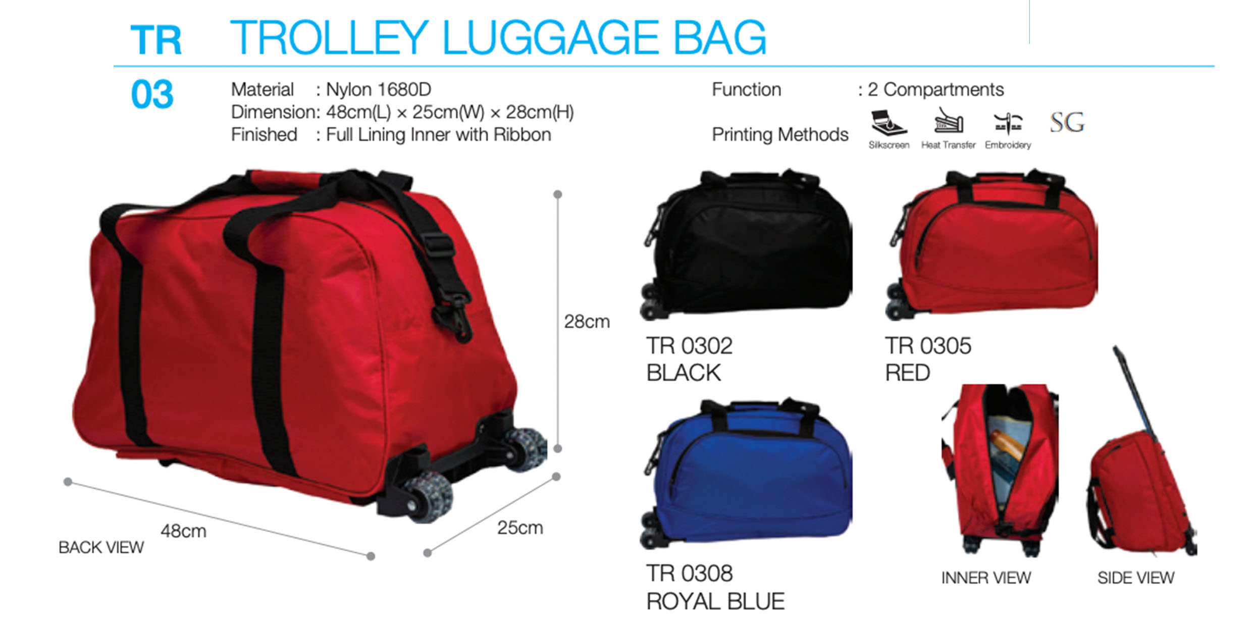 Trolley Travel Bag Printing (TR03)