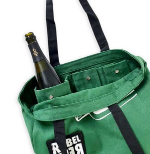 Custom Canvas Bag with Bottle Compartment
